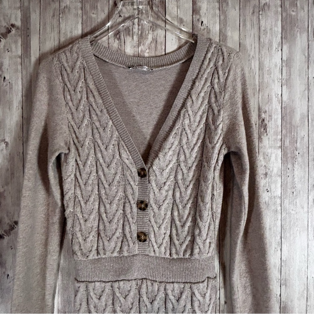 Zara Cable Knit Shorts Romper - Picture 2 of 5